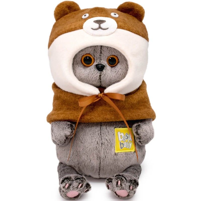 Мягкая игрушка Басик BABY в шапке "Медвежонок", 20 см (BB-125)