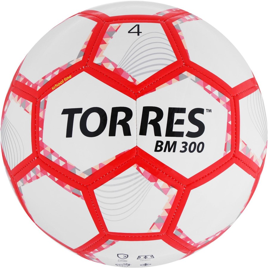 Мяч футбольный TORRES BM 300, TPU, машинная сшивка, 28 панелей, р. 4 6935918