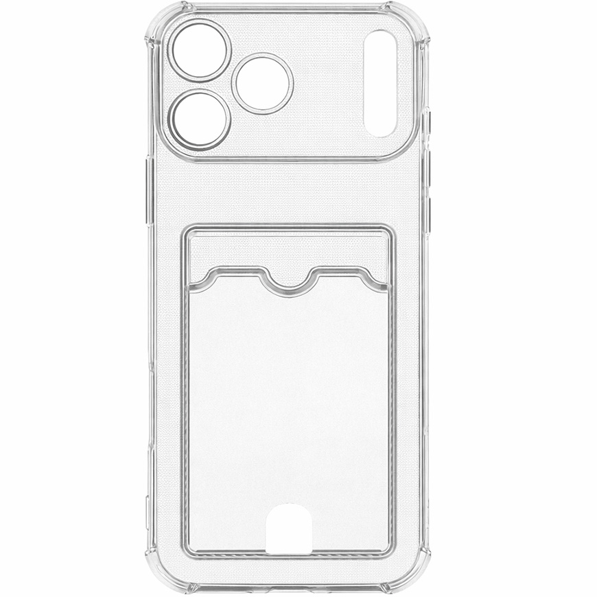 Задняя накладка ZIBELINO Silicone Card Holder для iPhone 17 Pro Max (прозрачный)