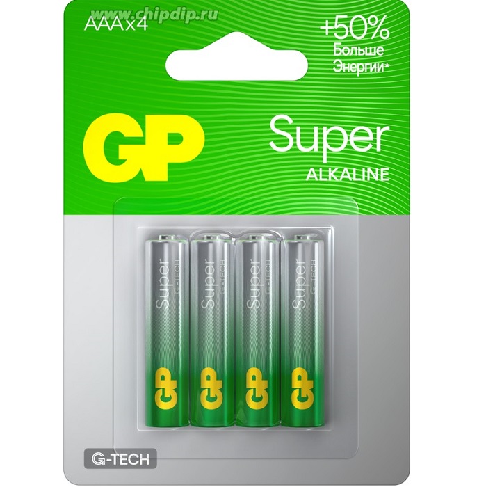 Элемент питания GP LR03 Super G-Tech BL-4 (24AA21-2CRSBC4)
