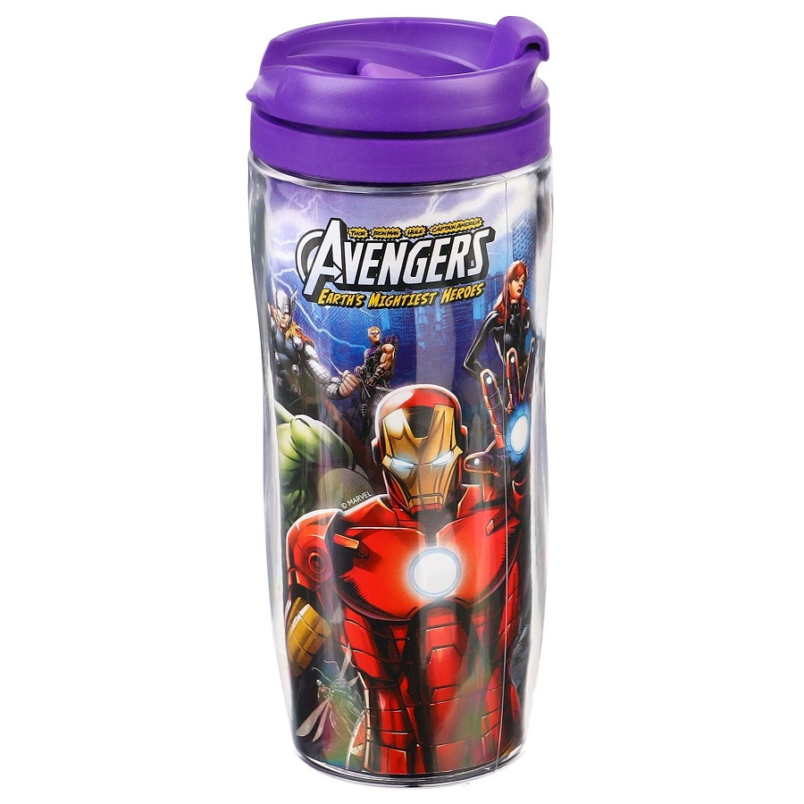 Термостакан, фиолетовый, 350 мл "Супер-герои", Мстители