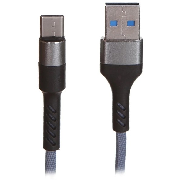 Кабель Lightning <--> Type-C  1.2м MAVERICK Textile & Metall, C4, серый
