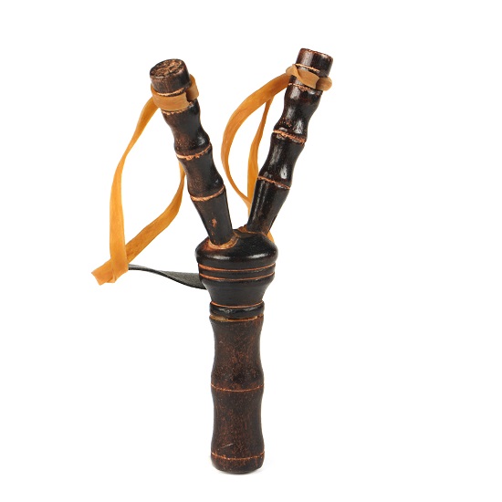 Рогатка, двойной резиновый жгут, деревянная, 19х11 см,