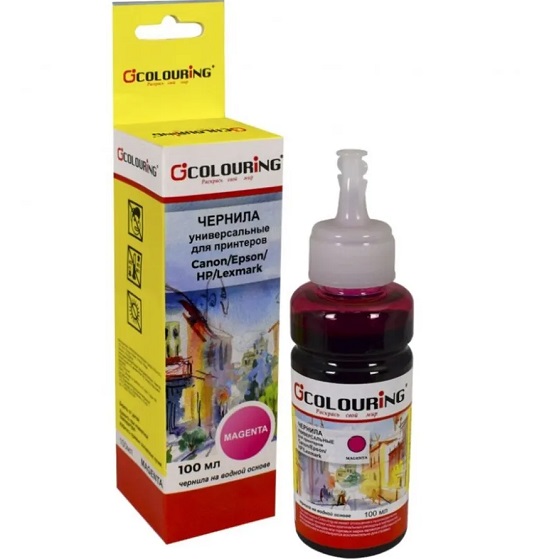 Чернила Colouring для HP/Lexmark Light magenta 100 мл водные