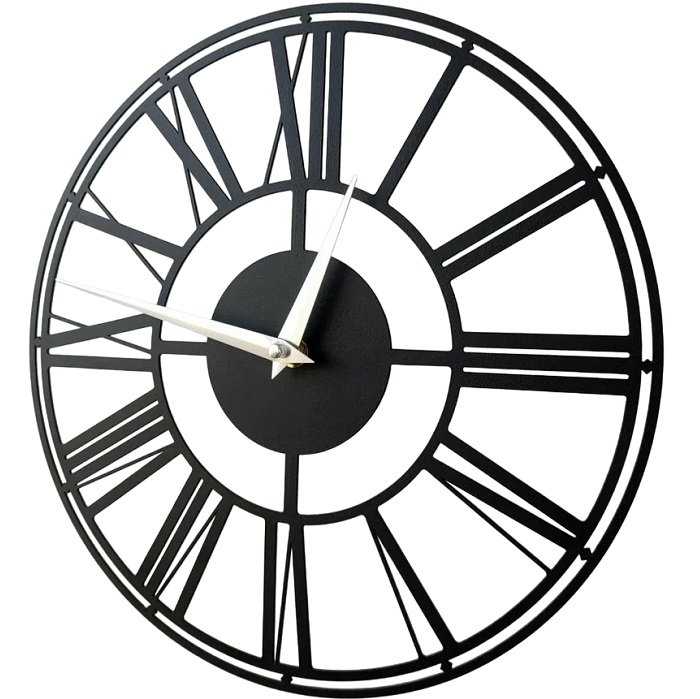 Часы настенные, интерьерные, бесшумные, d-30 см Columba черный