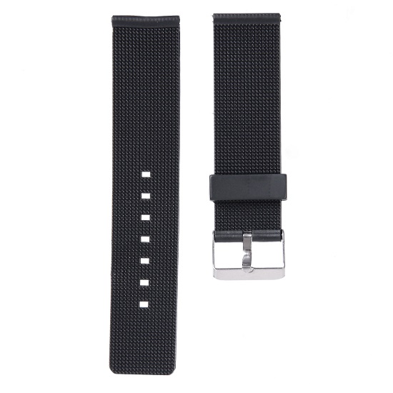 Ремешок для часов 22 мм, силикон, l-22 см, черный   10785086