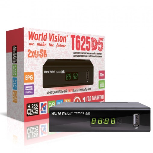 Ресивер DVB-T2 WORLD VISION T625D5