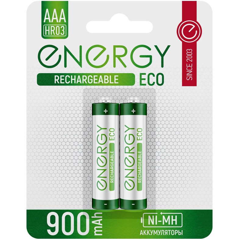 Аккумулятор ENERGY R03 Eco 900mAh BL-2