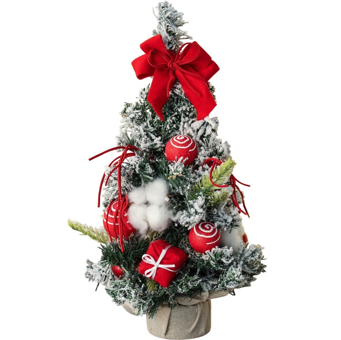 Искусственная ёлка настольная «Сюрприз в мешочке» 41×22 см, красный