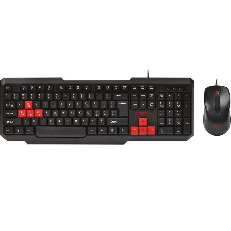 Клавиатура+мышь SMARTBUY ONE 230346-KR черно-красный
