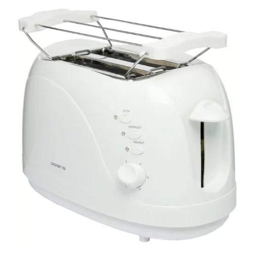 Тостер POLARIS PET 0702L, лого "улыбка", белый