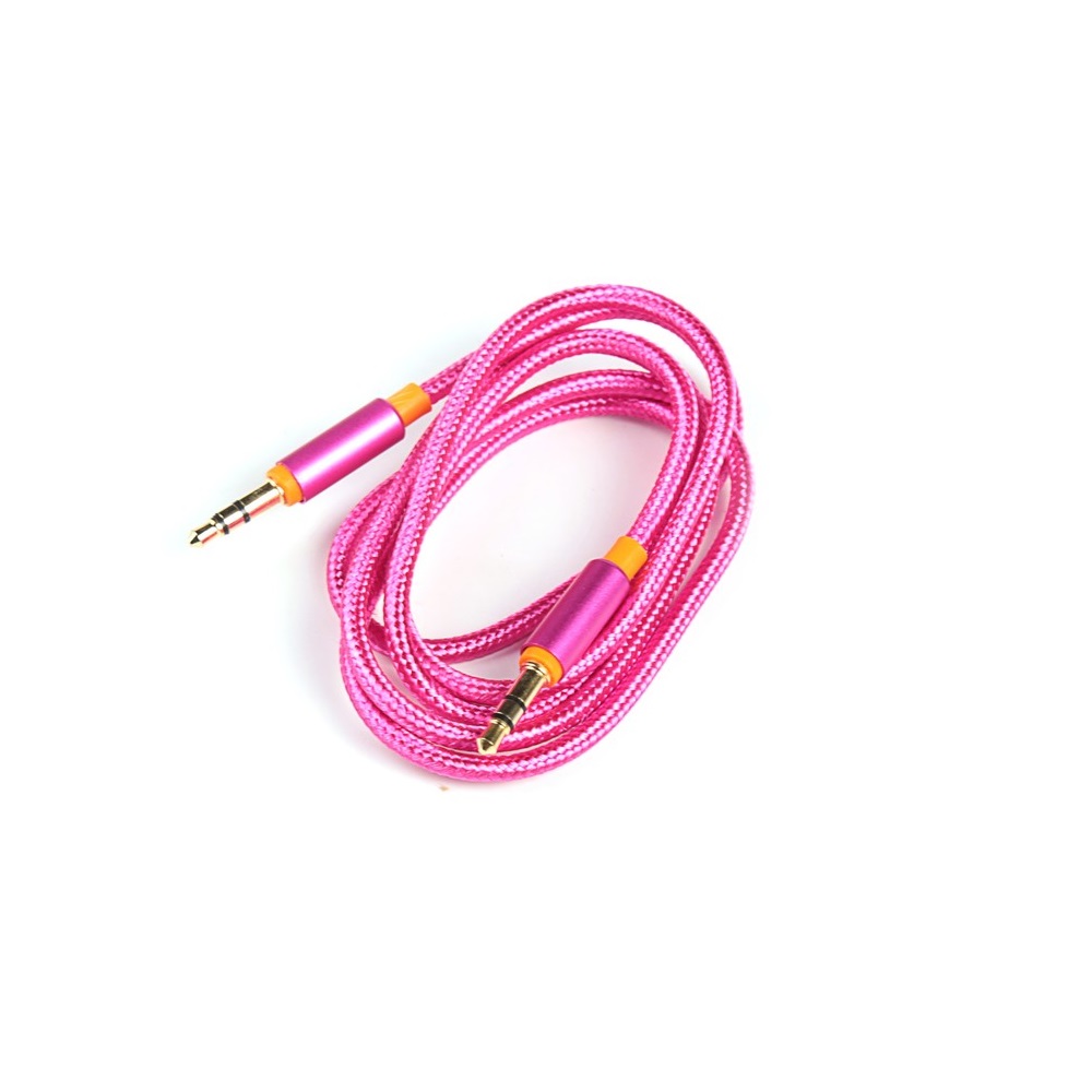 Кабель Jack 3.5 <--> Jack 3.5  1.0м JET.A JA-AC01 розовый