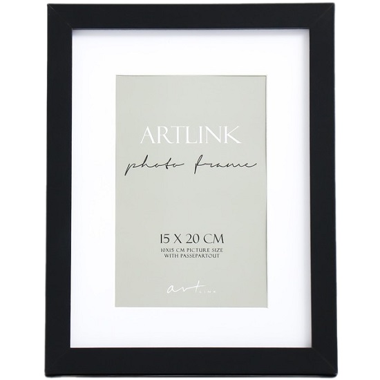 Фоторамка МДФ "Ellis" 15x20 см, с паспарту, чёрный 9335832