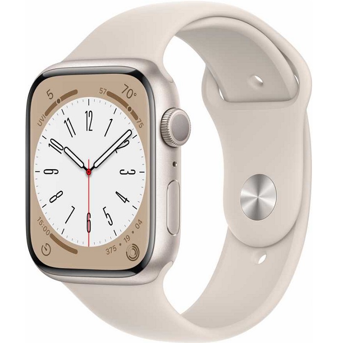 Часы Apple Watch Series 8 GPS, 45 мм,(MNP23) Starlight, Sport Band (LL)(Запчасти)
