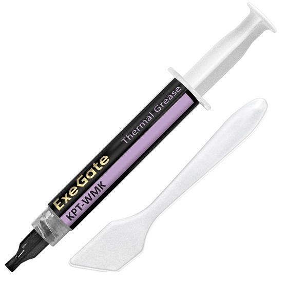Термопаста ExeGate KPT-WMK (0,8 Вт/(м•К), 3г, шприц с лопаткой)
