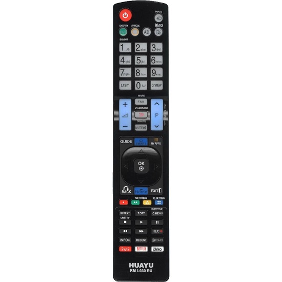 Пульт HUAYU для LG RM-L930 RU ( RM-L930 +) корпус пульта AKB73756502 ivi, OKKO , NETFLIX, SMART , HOME для российского рынка