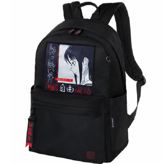 Рюкзак BRAUBERG FASHION CITY универсальный, карман-антивор, Anime Girl, черный, 44х31х16 см, 272568