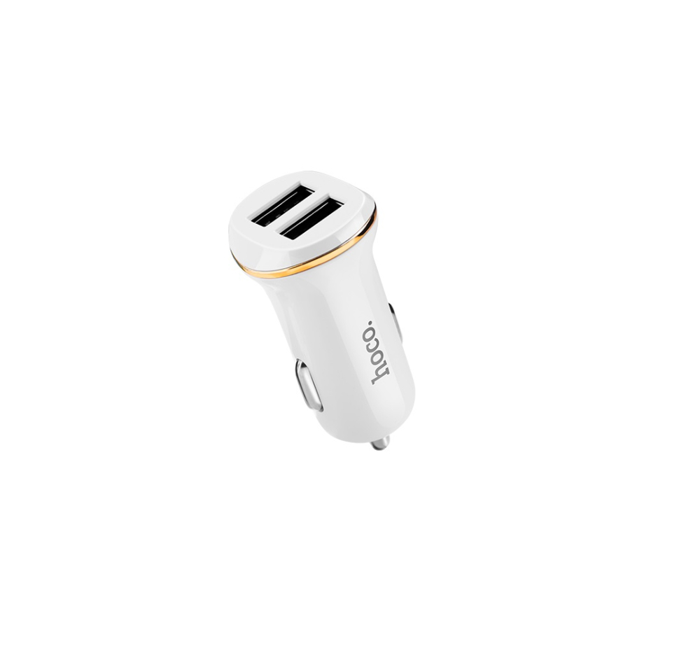 Авто ЗУ 2USB 2.1A HOCO Z1 Lightning чёрный