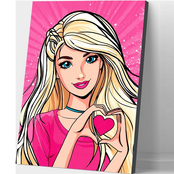 Картина по номерам на холсте с подрамником «Голубоглазая куколка», 30 х 40 см 10060281