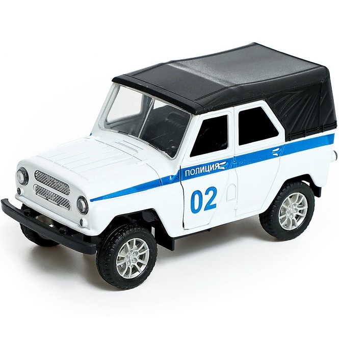 Машина металлическая УАЗ Hunter «Полиция», инерция, 1:32, свет и звук