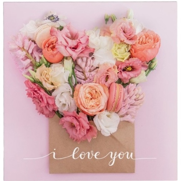 Открытка‒мини «С Днём Влюбленных», цветы нежные, 7 × 7 см 3775599