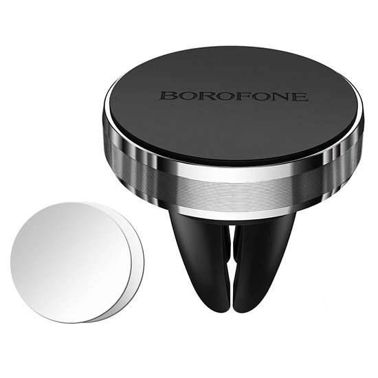Автомобильный держатель BOROFONE BH8, Air outlet magnetic серебряный