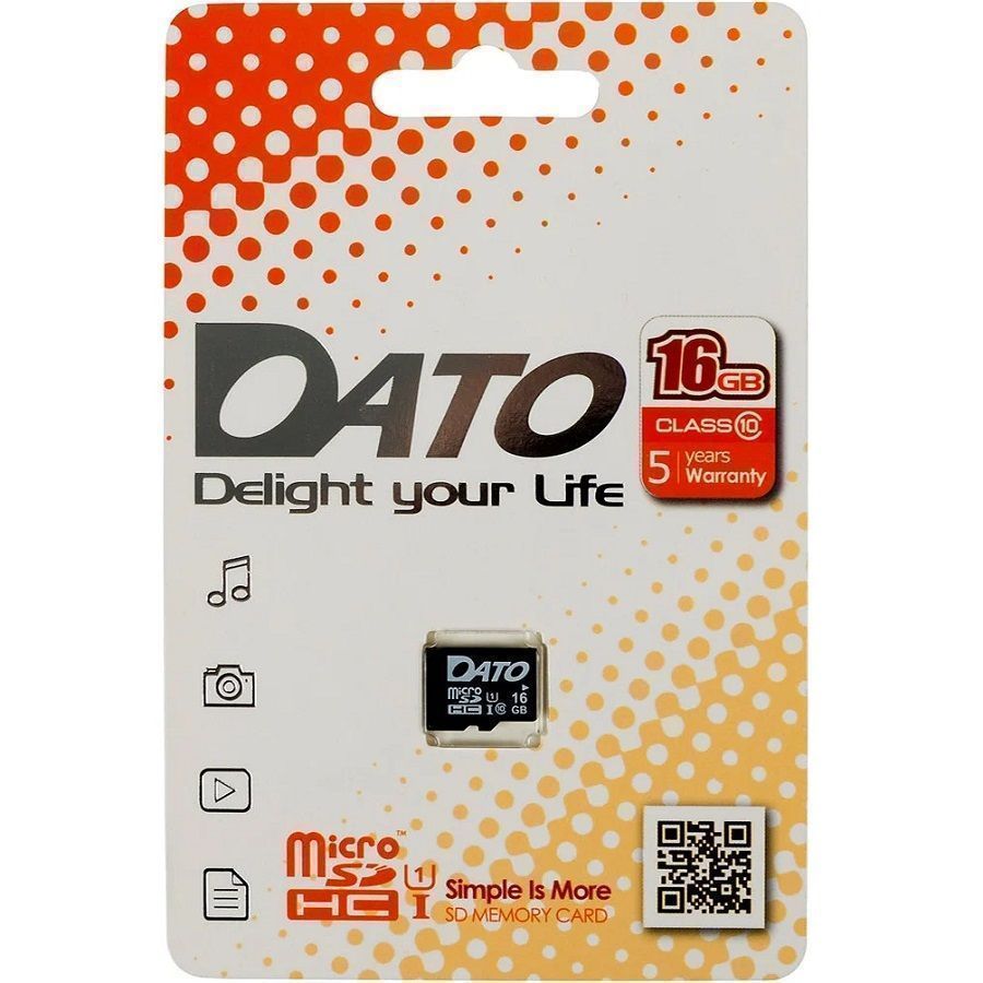 Micro SD 16Gb DATO Class 10 без адаптера (DTTF016GUIC10)