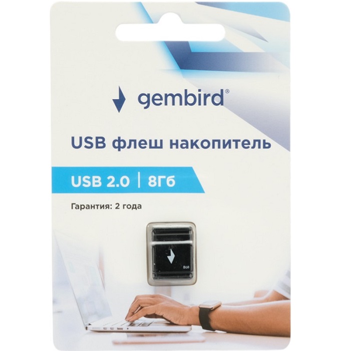 USB-флешка 8Gb Gembird GFL-2.0-8mini, черный