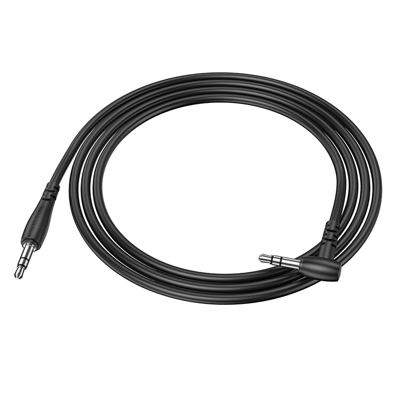 Кабель Jack 3.5 <--> Jack 3.5  1.0м BOROFONE BL10 боковой, чёрный
