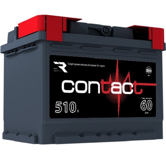 Аккумулятор CONTACT 6ст-60.1 Ач, 510A, L2, прямая, 242х175х190 / CON6010