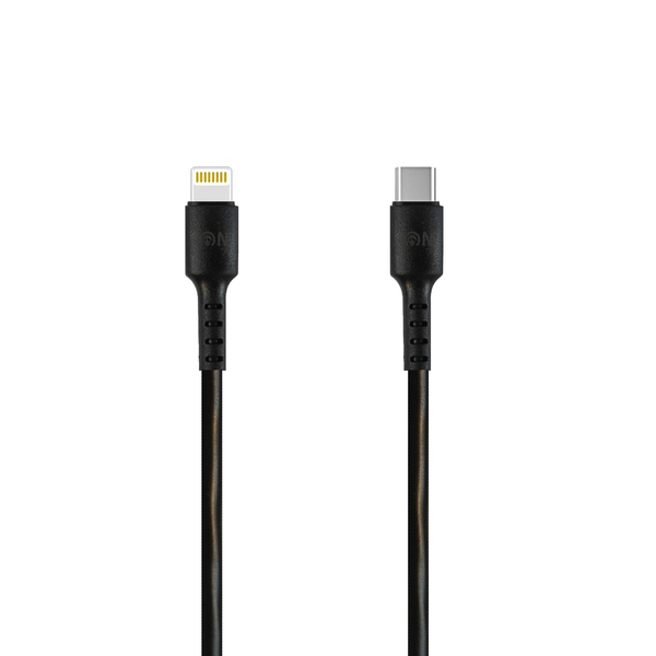 Кабель Lightning <--> Type-C  1.0м FAISON K-109 Stripy, чёрный