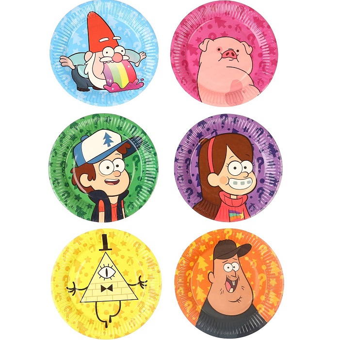 Набор тарелок одноразовых «С Днем Рождения!», 18 см, 6 штук, Гравити Фолз 10139524