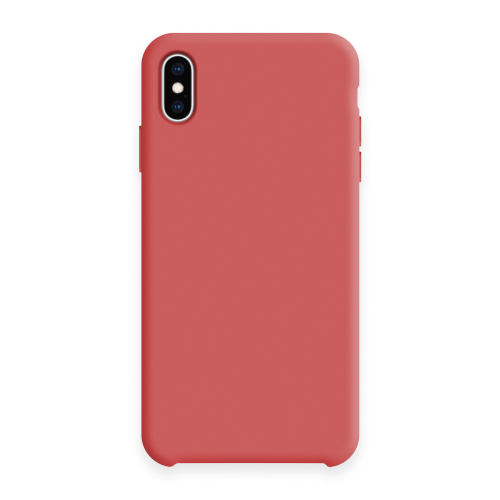 Задняя накладка Silicone Case для iPhone X/XS (25 кораллово-красный)