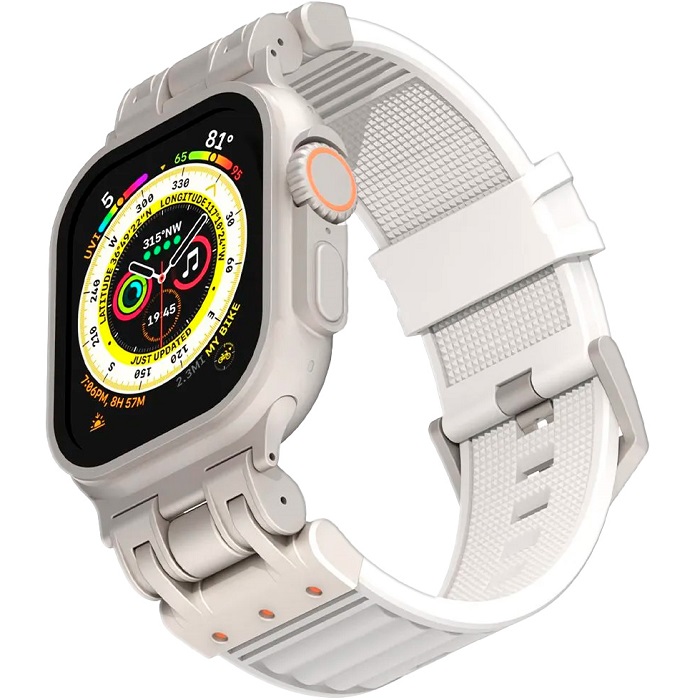 Силиконовый ремешок DEFENDER Loop для Apple Watch 42_44_45_49мм белый