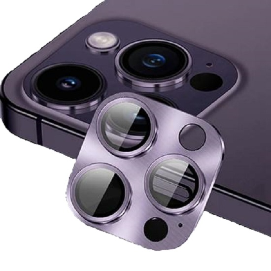 Противоударное стекло для камеры iPhone 15 Pro Max фиолетовый