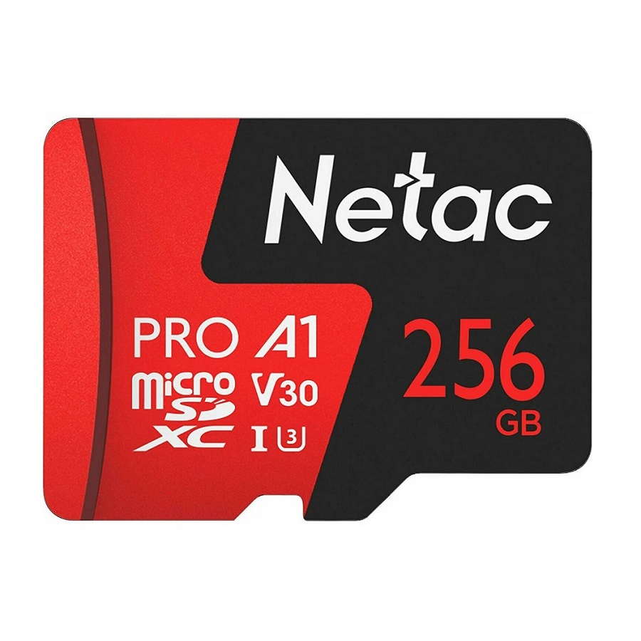 Micro SD 256Gb Netac P500 Extreme Pro  Class 10 UHS-I A1 V30 (100 Mb/s) без адаптера