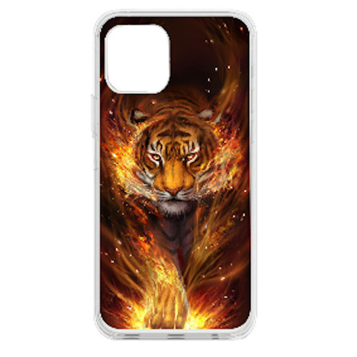 Задняя накладка GRESSO. Коллекция Тигр 1 для iPhone 13 Pro Max прозрачный