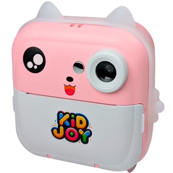 Детская камера c печатью фотографий Kid Joy, Q5 Pink, 200DPI, Bluetooth 5.1, поддержка приложения, RGB подсветка (Q5) русская инструкция