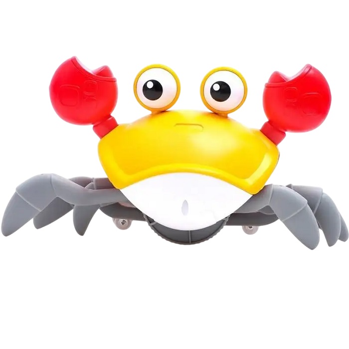 Каталка музыкальная «Краб», свет, звук, цвет жёлтый 7865412