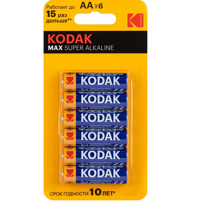 Элемент питания KODAK LR06 MAX SUPER BL-6 (72/288)