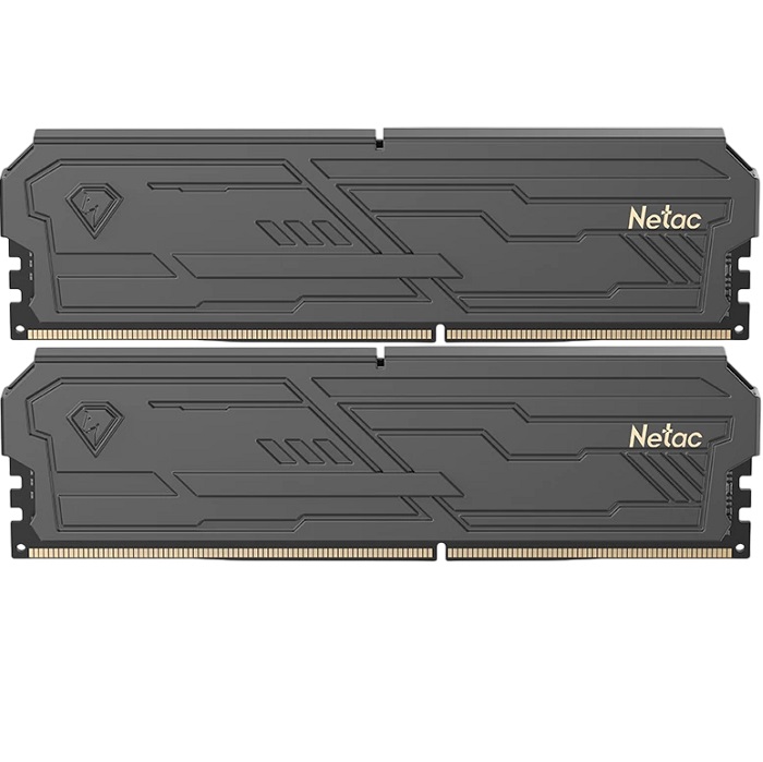 Оперативная память DDR4 16GB (2x8GB) Netac Shadow III, 3200 MHz, CL16, с радиатором, чёрный