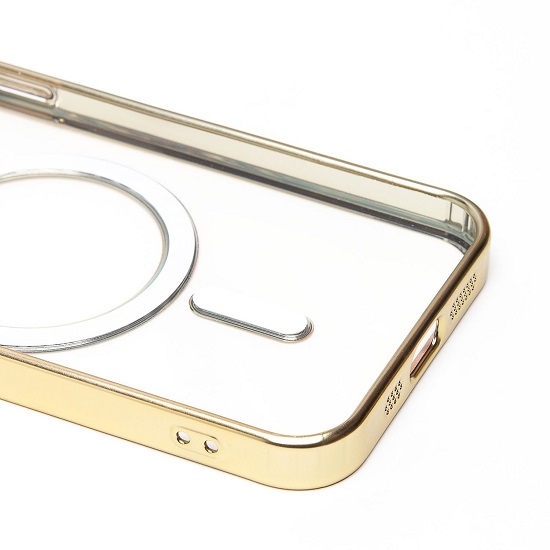 Задняя накладка SM027 SafeMag для iPhone 12 (gold) (232389)