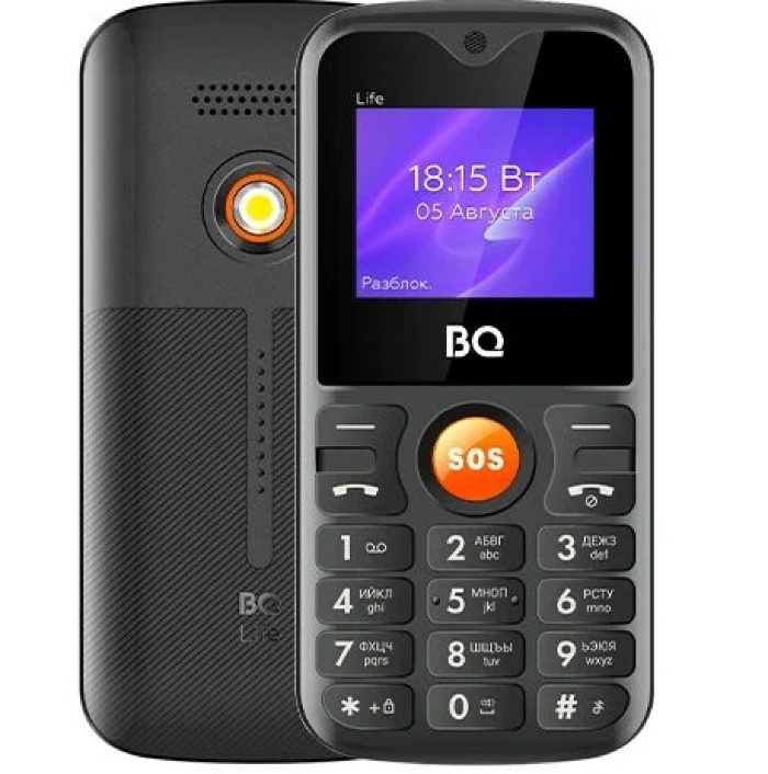 Телефон BQ 1853 Life Black+Orange (Уценка)