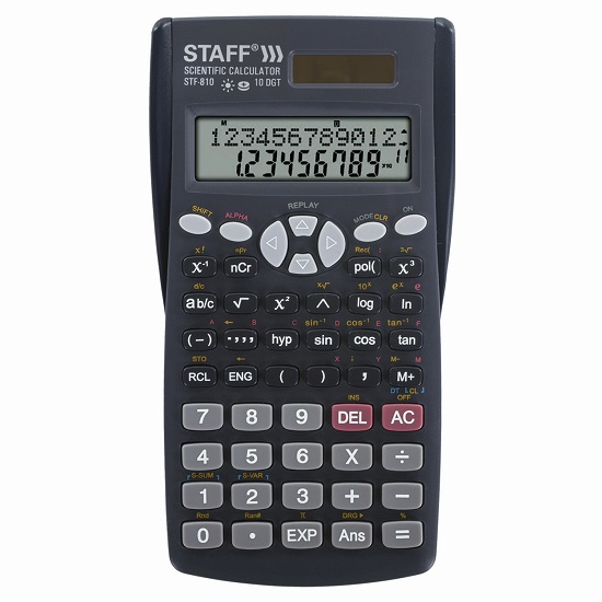 Калькулятор инженерный STAFF STF-810 (161х85мм), 240 функций, 10+2 разрядов, дв.питание, 250280