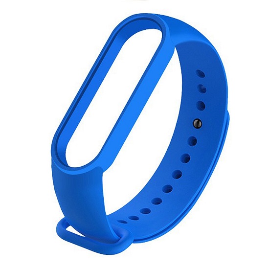 Силиконовый ремешок WB13 для Xiaomi Mi Band 5/Mi Band 6 (light blue), на кнопке (регулируемый)