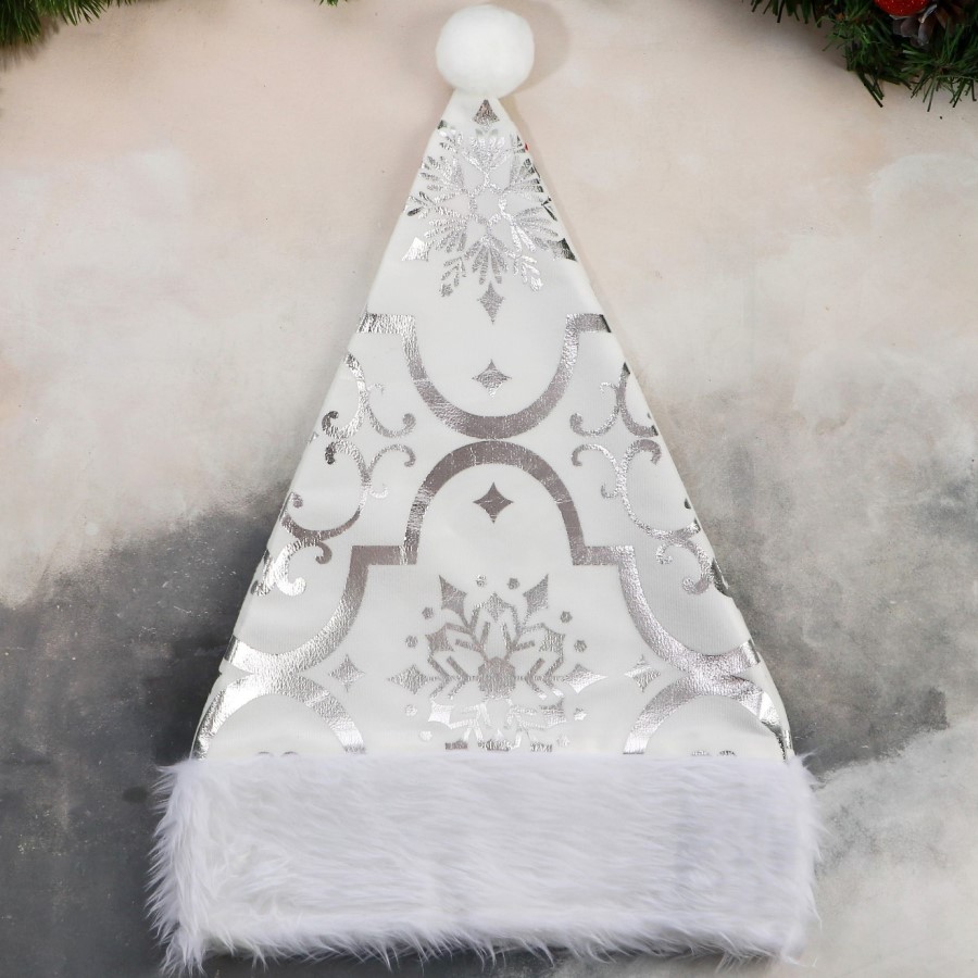 Колпак новогодний "Феерия" орнамент, 28х40 см, белый   9692638
