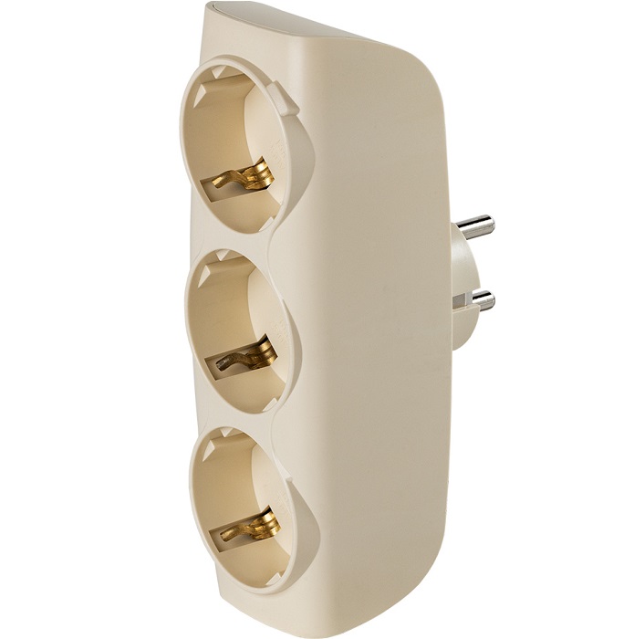 Сетевой разветвитель 3 гн. SMARTBUY б/з, 16А 250B, бежевый (SBE-16-A04i-3z)