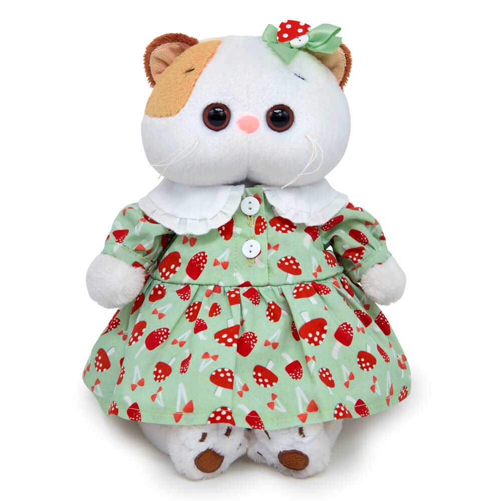 Мягкая игрушка Кошечка Ли-Ли в платье с мухоморами, 27 см (LK27-146)