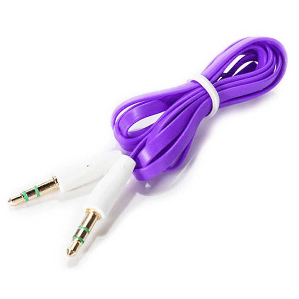 Кабель Jack 3.5 <--> Jack 3.5  1.0м NONAME фиолетовый, в техпаке
