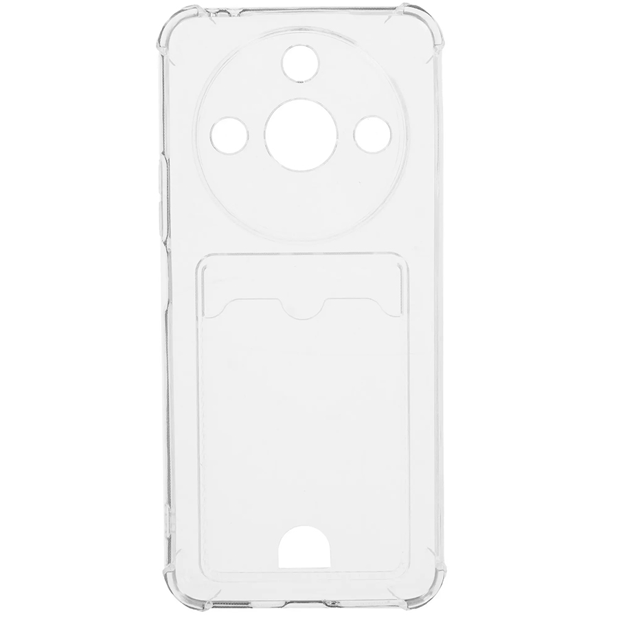 Задняя накладка ZIBELINO Silicone Card Holder для Honor X9c 5G (прозрачный)